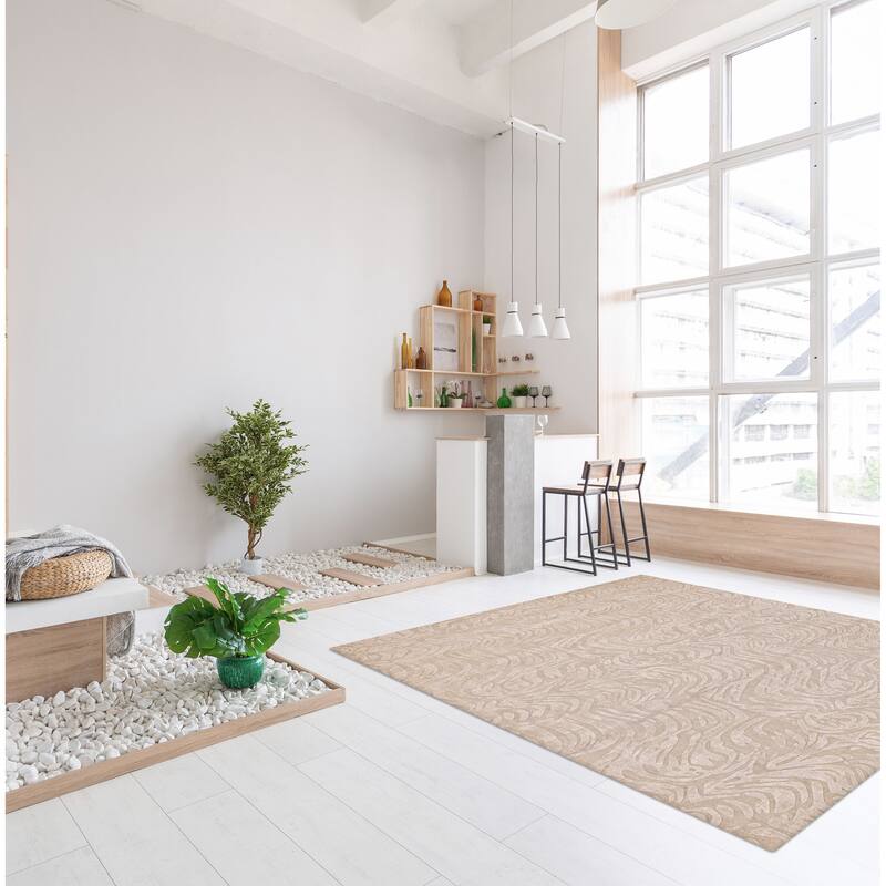 ECARPETGALLERY Hand Loomed Kashkuli Gabbeh Sage Wool Rug - 6'8 x 9'8