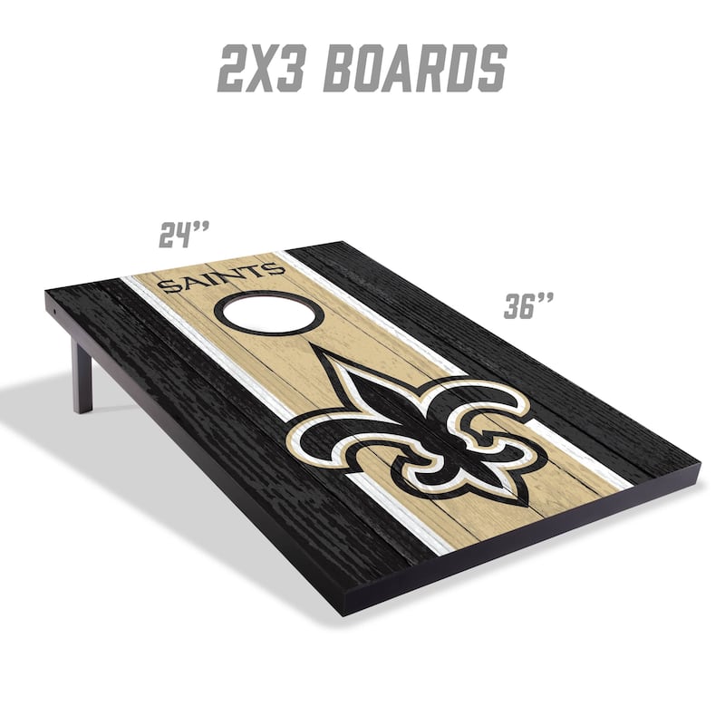 New Orleans Saints NFL Compact 2x3 Tailgate Cornhole Board Set