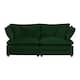 Option Green Armless Seat*2+Toss Pillows+Armrest Pillows