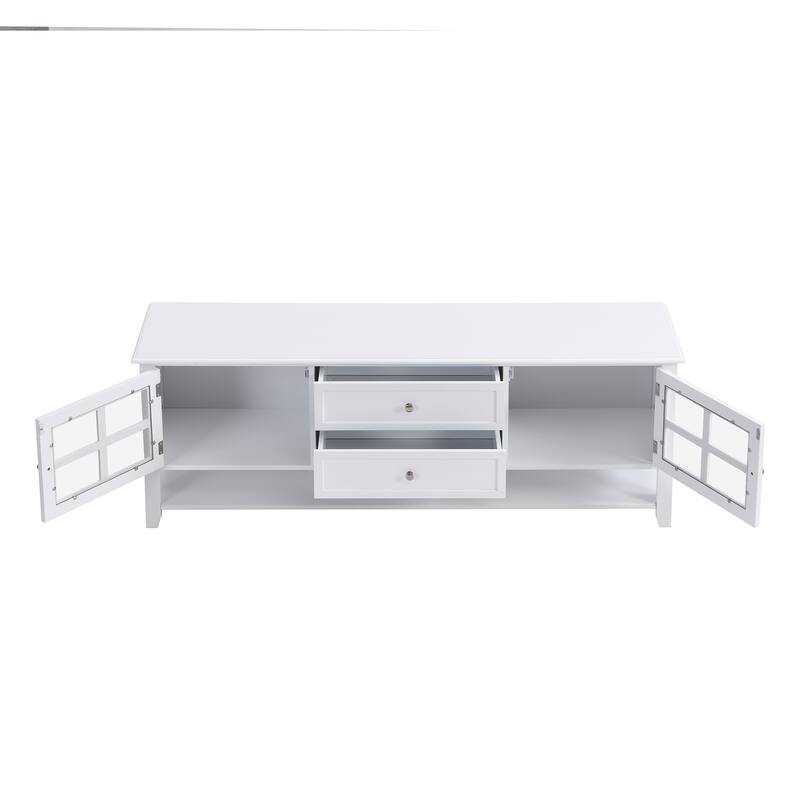 TV Stand for TVs up to 60", Entertainment Center with Multifunctional Storage Space