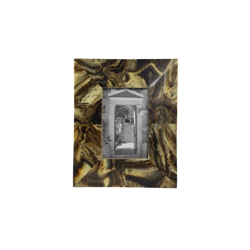 Gold & Brown Resin Rectangular Picture Frame with Tiger's Eye Finish 8.5 x 10.5