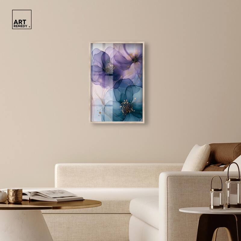 Gilded Cyanescence II Shadowbox by Art Remedy