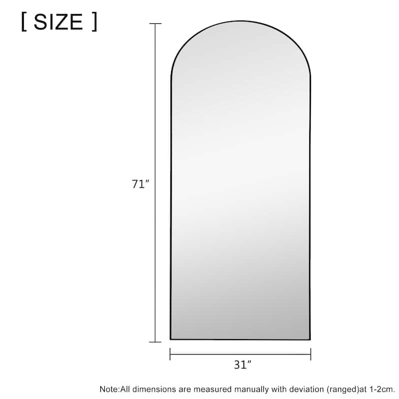 Arched Mirror Full-length Floor Mirror with Standing