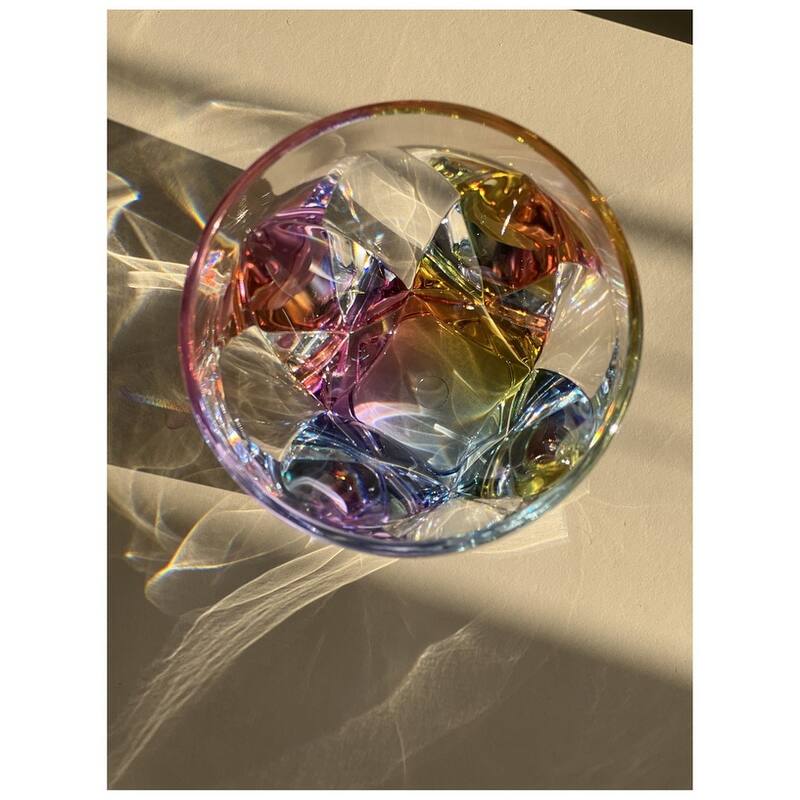 Rainbow Diamond Acrylic Glasses Drinking Set of 4