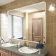 preview thumbnail 189 of 192, KIOTEE Modern Metal Frame Wall Mounted Bathroom Vanity Mirror with 5-year warranty 60x40 - White