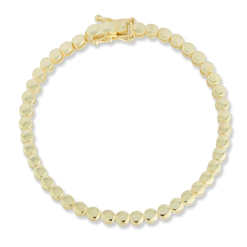 Soleil Sterling Silver Beaded Tennis Bracelet - Yellow