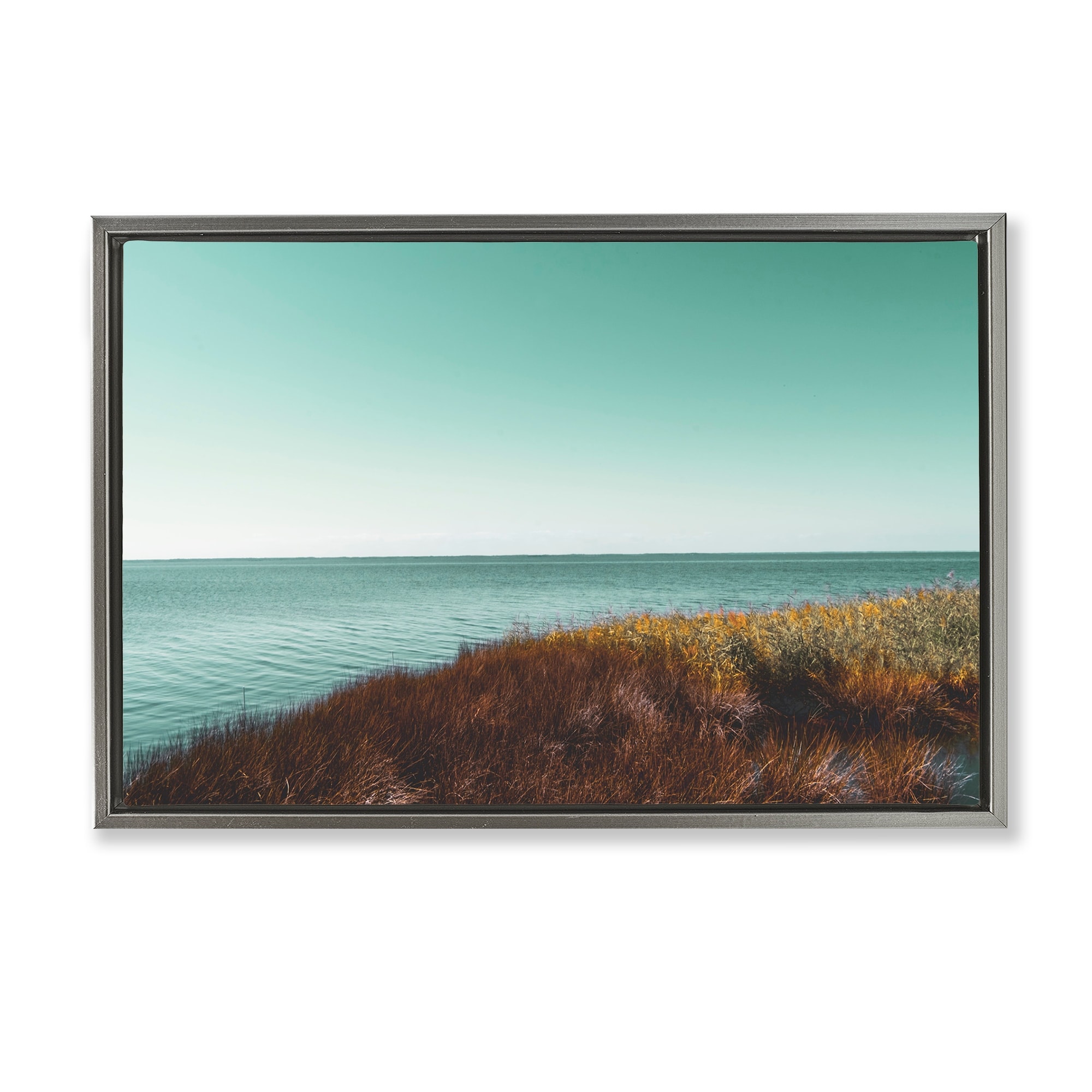 Stupell Sunset Sea Breeze Framed Floater Canvas Wall Art Design By J:L Design
