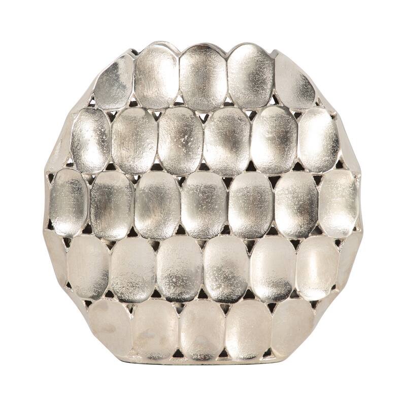 Sagebrook Home Modern Metal Textured Oval Vase
