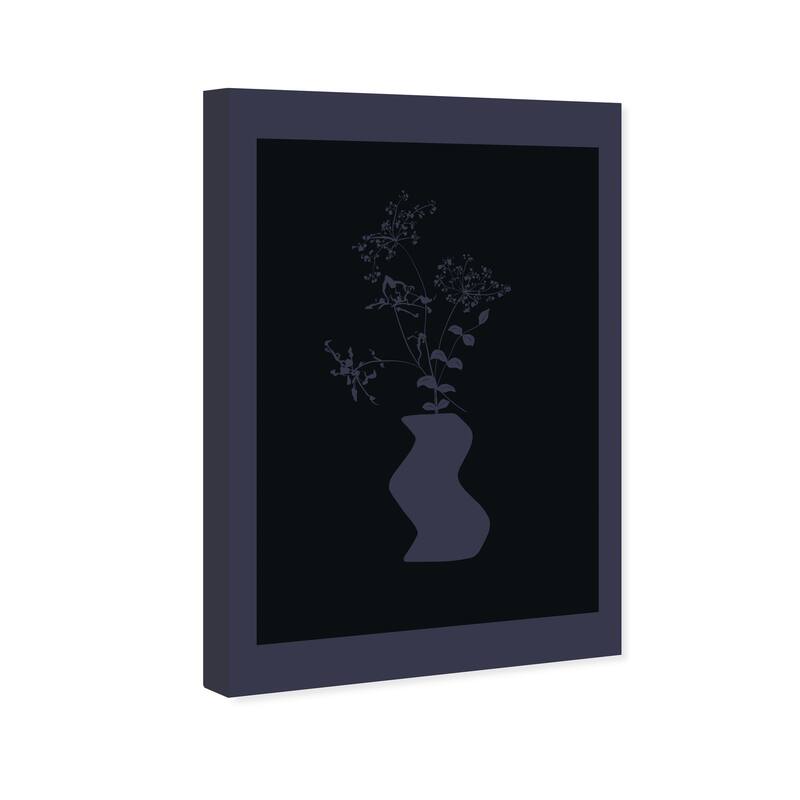 Wynwood Studio Canvas Floral and Botanical Alabaster Jar with Plants White and Taupe Modern & Contemporary Wall Art Canvas Print
