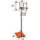 preview thumbnail 3 of 35, Adjustable Basketball Hoop for Teens, Portable Basketball Goal with 28" Backboard and Wheels, Indoor Outdoor Use