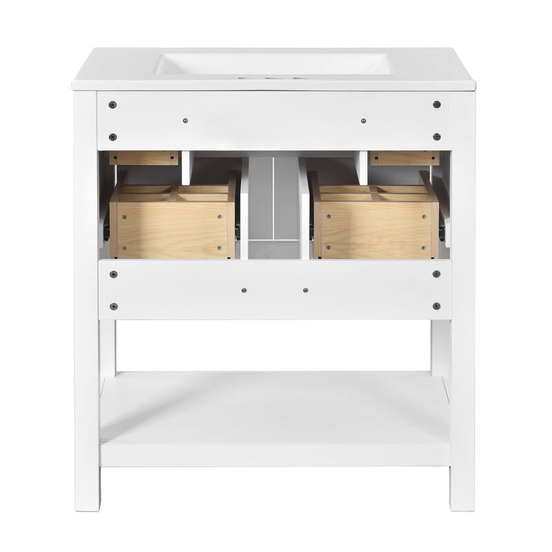 Wood Freestanding Bathroom Vanity with Sink