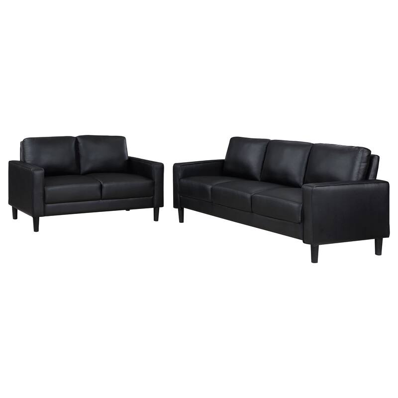 Ruth Transitional Upholstered Track Arm Sofa Set