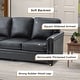 preview thumbnail 6 of 70, Rita Transitional Living Room 3-Seat Genuine Leather Nailhead Sofa with Solid Wood Legs and Removable Cushions