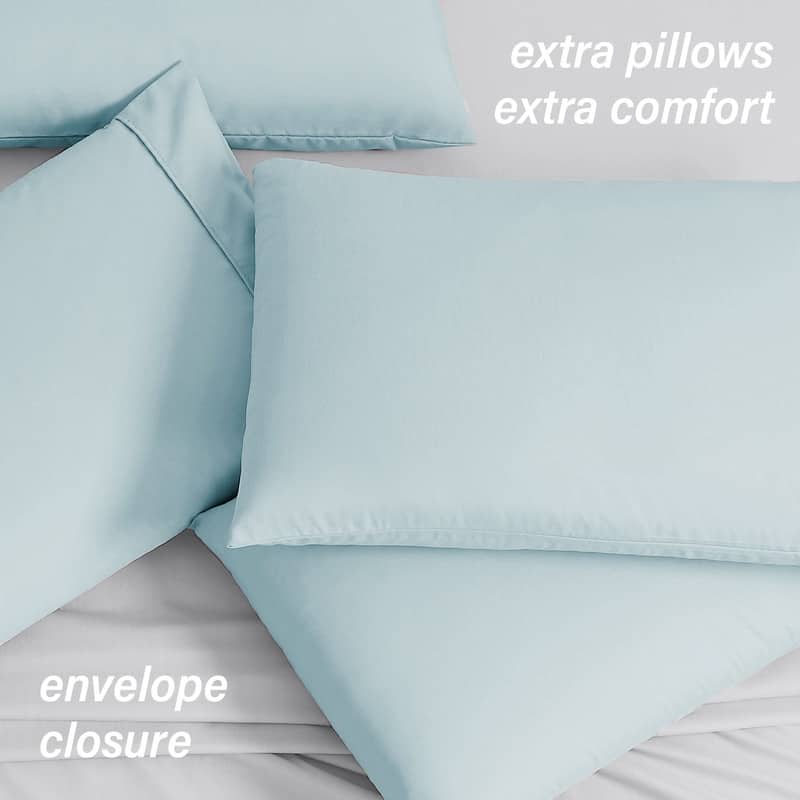 Swift Home Premium Ultra Soft Microfiber 6-Piece Sheet Set with Extra Pillowcases