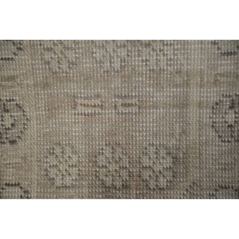 Hand Knotted Oriental 100% Wool Carpet Traditional Medallion Beige & Ivories Tabriz Area Rug - 9' 4'' X 6' 8''