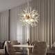 8-Light Dandelion Crystal Chandelier Firework Pendant Ceiling Light - 15.7" Dia