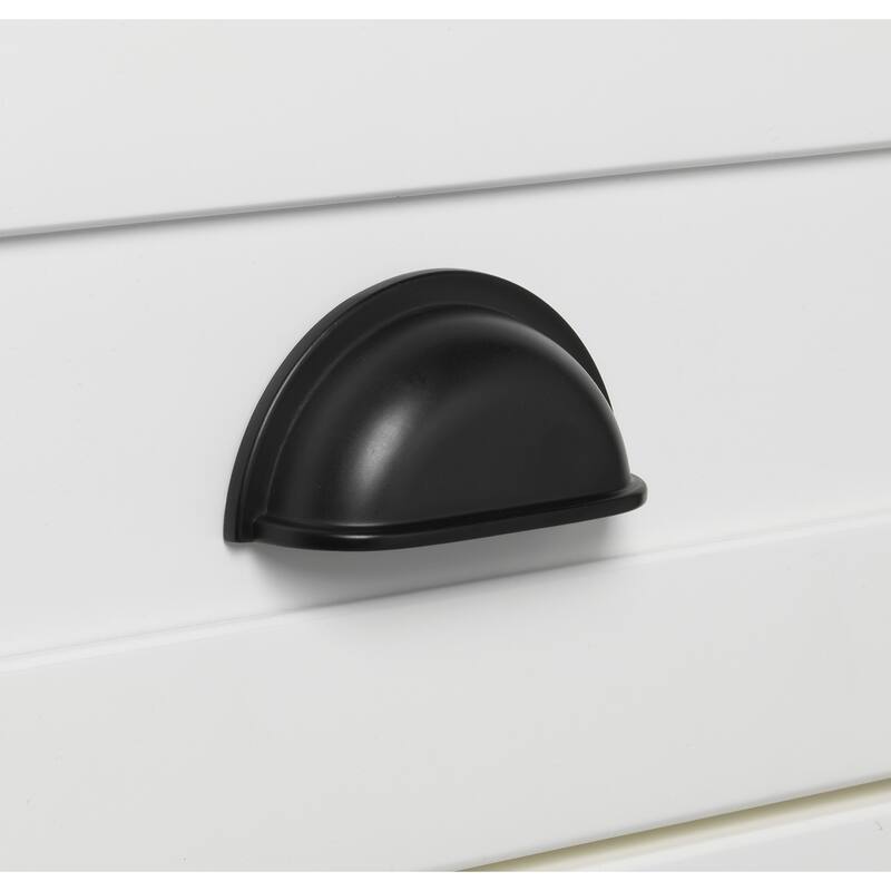 GlideRite 5-Pack 3 in. Center Matte Black Bin Cabinet Pulls - Matte Black