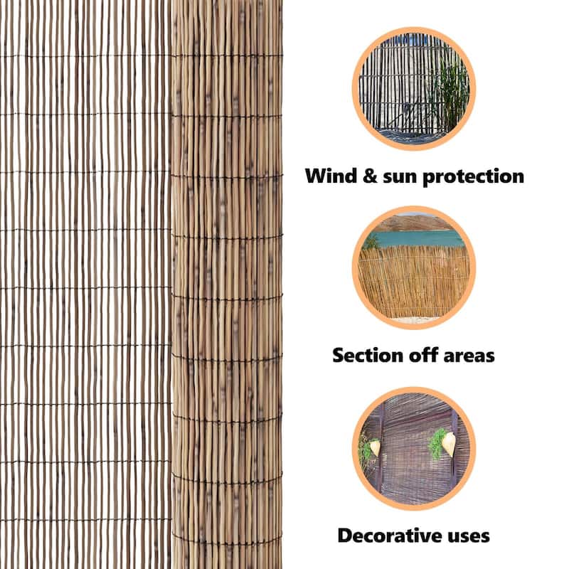 vidaXL Garden Reed Fence 118.1/157.5/196.9/236.2 x 55.1 in