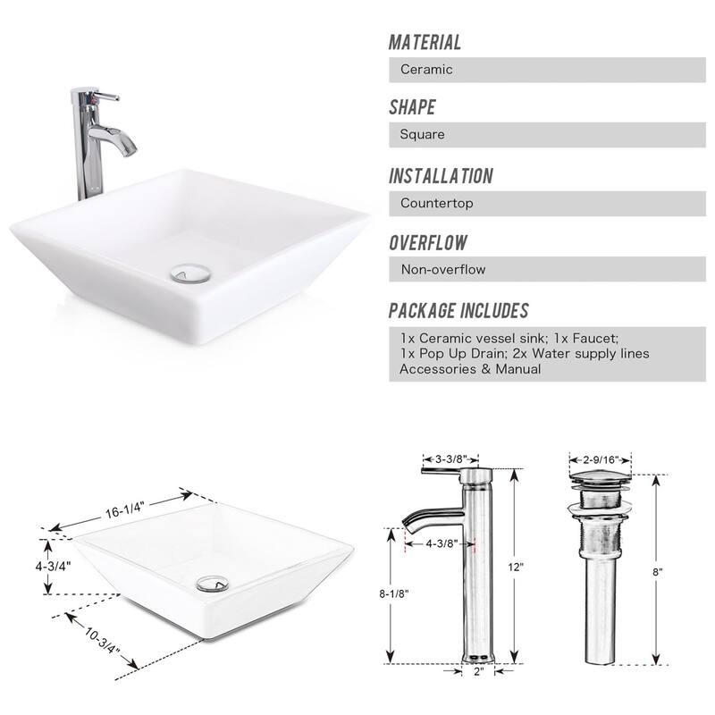 Eclife Artistic Vessel Sinks for Bathroom Vanity Tempered Glass Ceramic Basin
