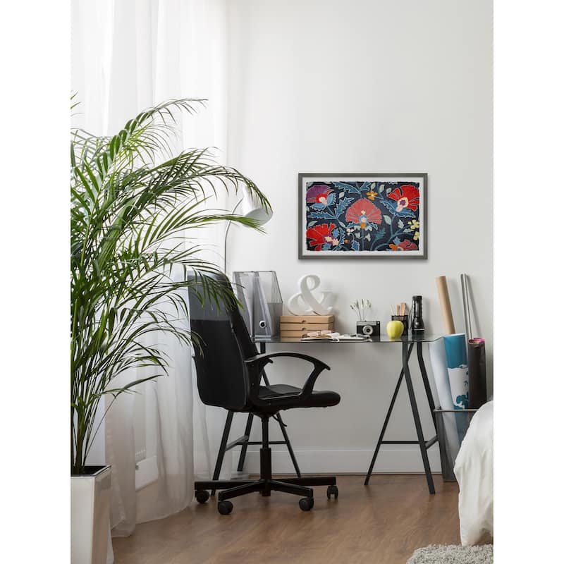 'Abstract Flowers' Framed Painting Print