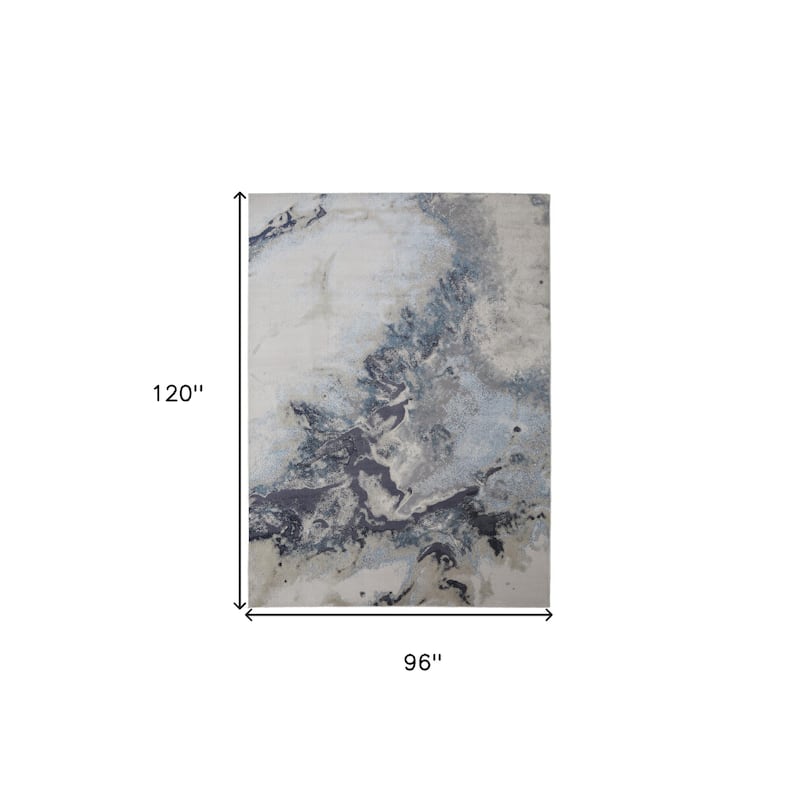 Zokod Abstract Stain Resistant Area Rug By HomeRoots - 8' x 10'