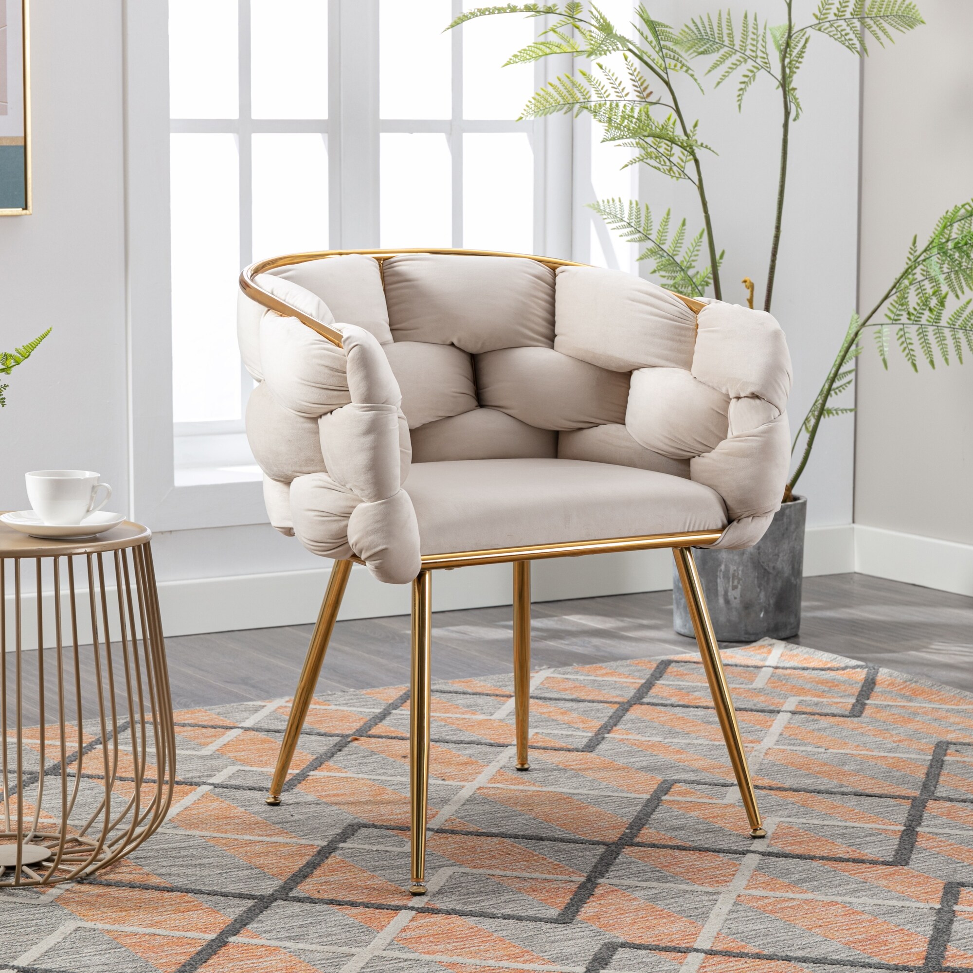 Nahunta velvet sale upholstered arm chair