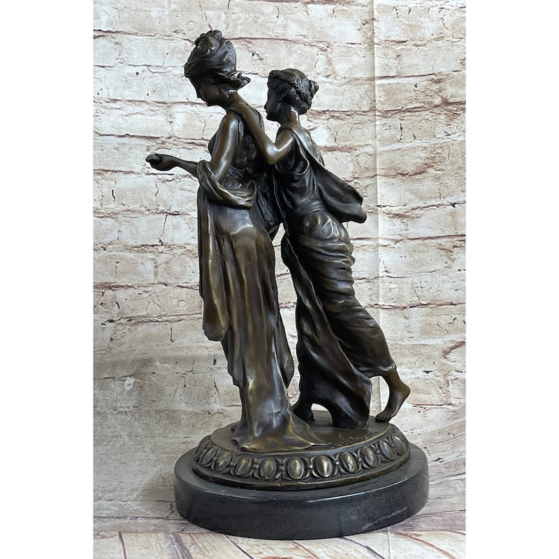 Pheasant And Dove Pigeon Love Bird Bronze Sculpture Art Deco Figurine Gift Decor