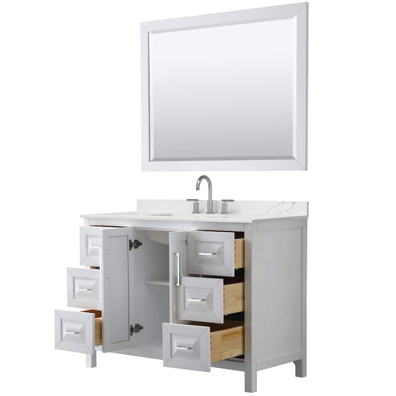 Wyndham Collection WCV252548S-QTZ-US3M46 Daria 48" Free Standing