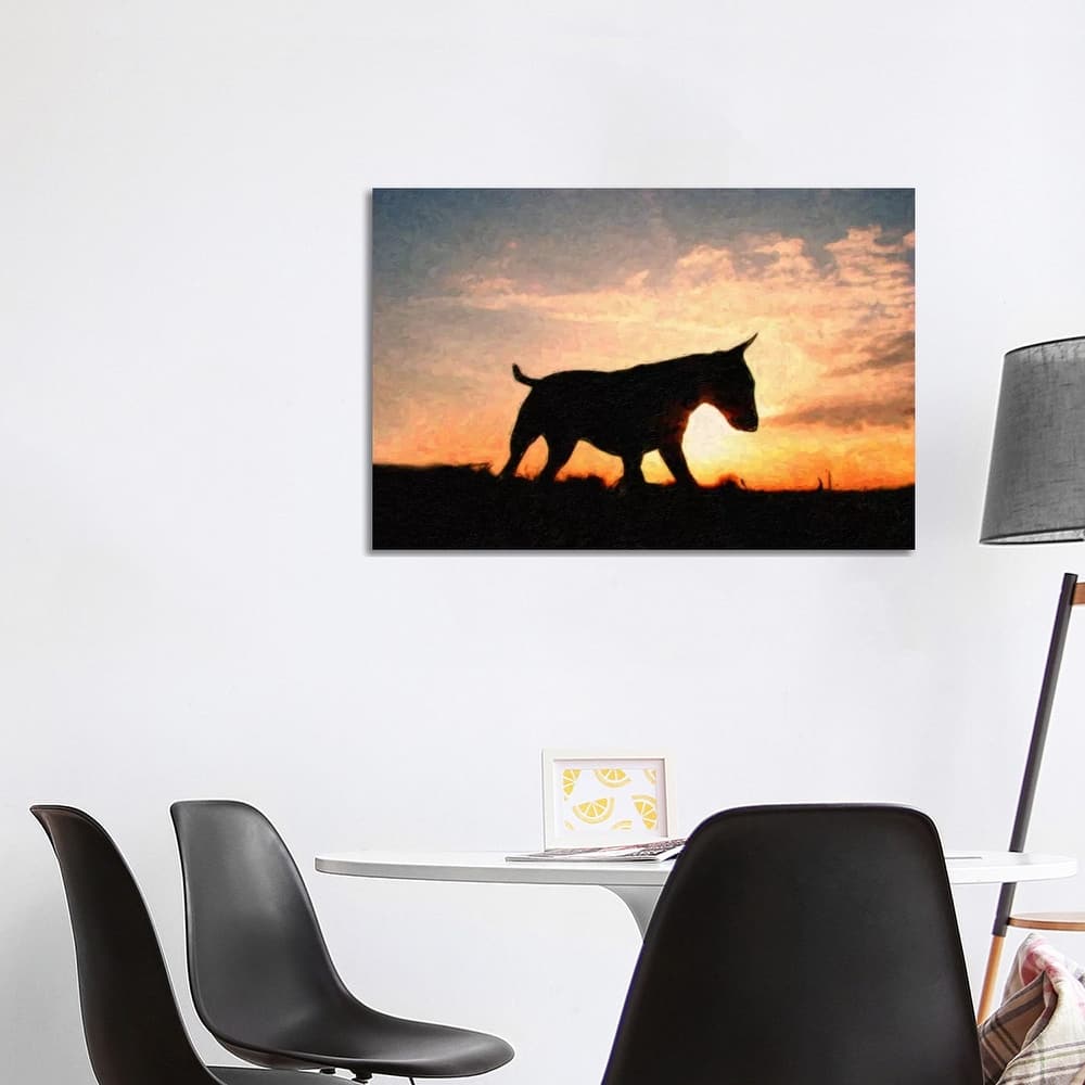 iCanvas "English Bull Terrier" by Michael Tompsett Canvas Print