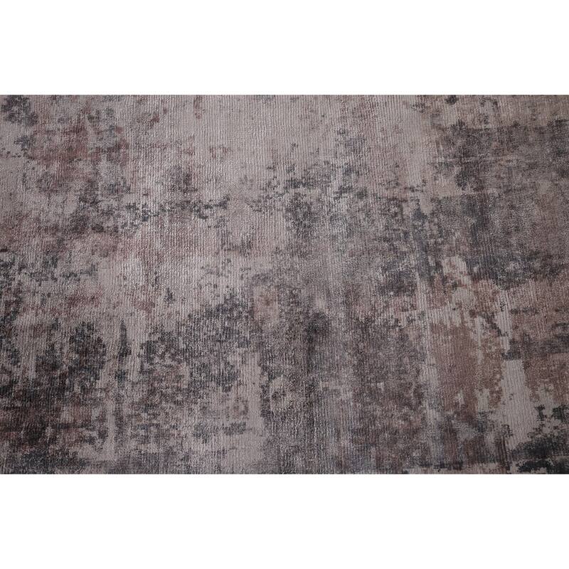 All-Over Abstract Indian Area Rug Handmade Wool Carpet - 8'0"x 10'2"