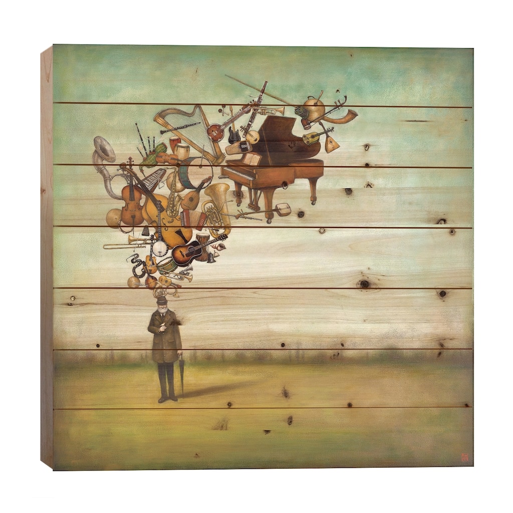 Thanks for the Melodies Print On Wood by Duy Huynh - Multi-Color