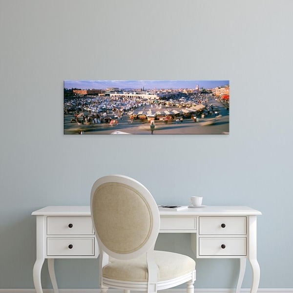 Easy Art Prints Panoramic Images's 'High angle view of a city, Marrakech, Morocco' Premium Canvas Art