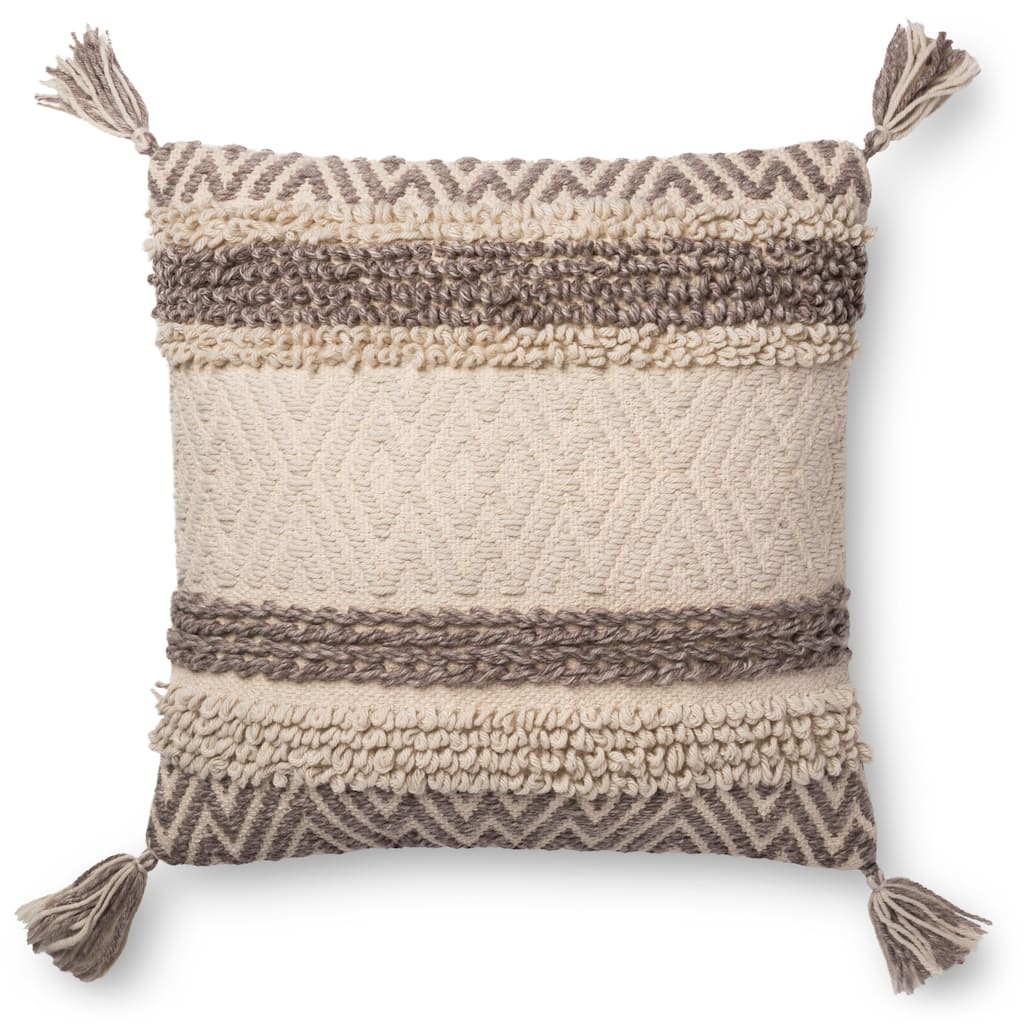Alexander Home Dawson Chervon/ Stripe Textured Throw Pillow