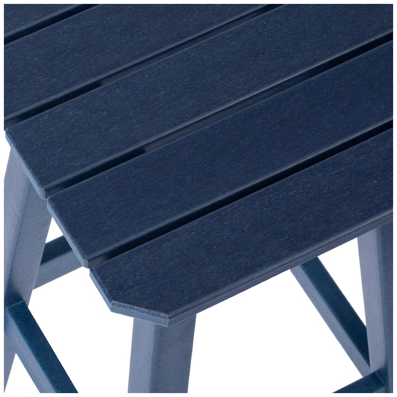 Polytrends Laguna Hdpe All Weather Outdoor Patio 24" Square Counter Stool