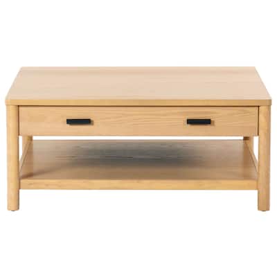 SAFAVIEH Couture Jaylessa Wood 1 Drawer Coffee Table - 42"W x 42"D x 18"H