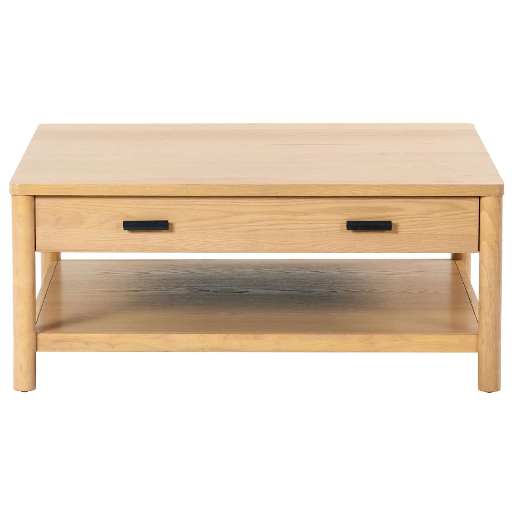 SAFAVIEH Couture Jaylessa Wood 1 Drawer Coffee Table - 42"W x 42"D x 18"H
