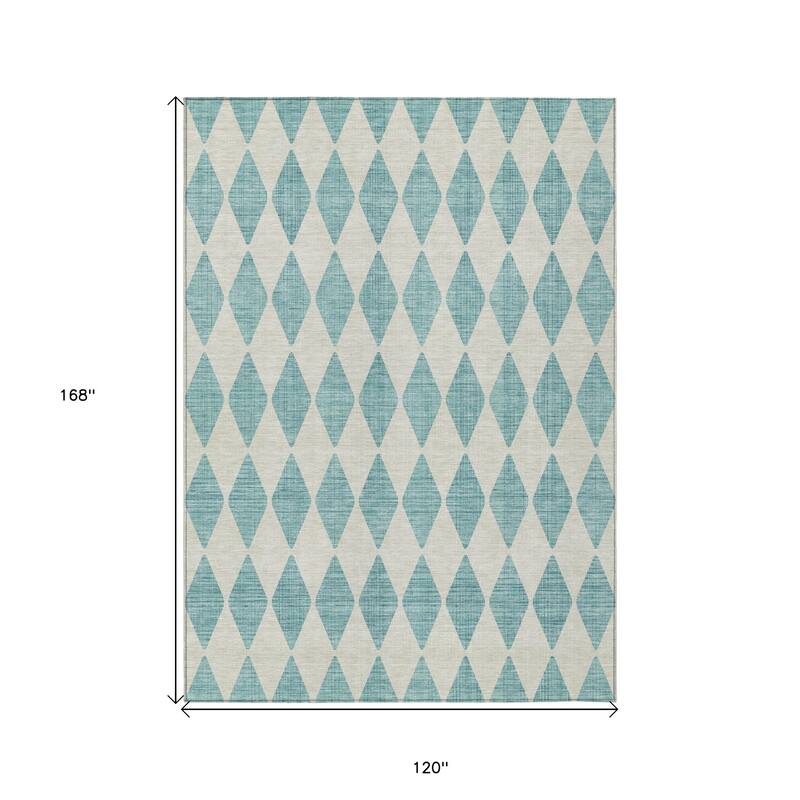 HomeRoots Geometric Transitional Rectangle Outdoor Rug