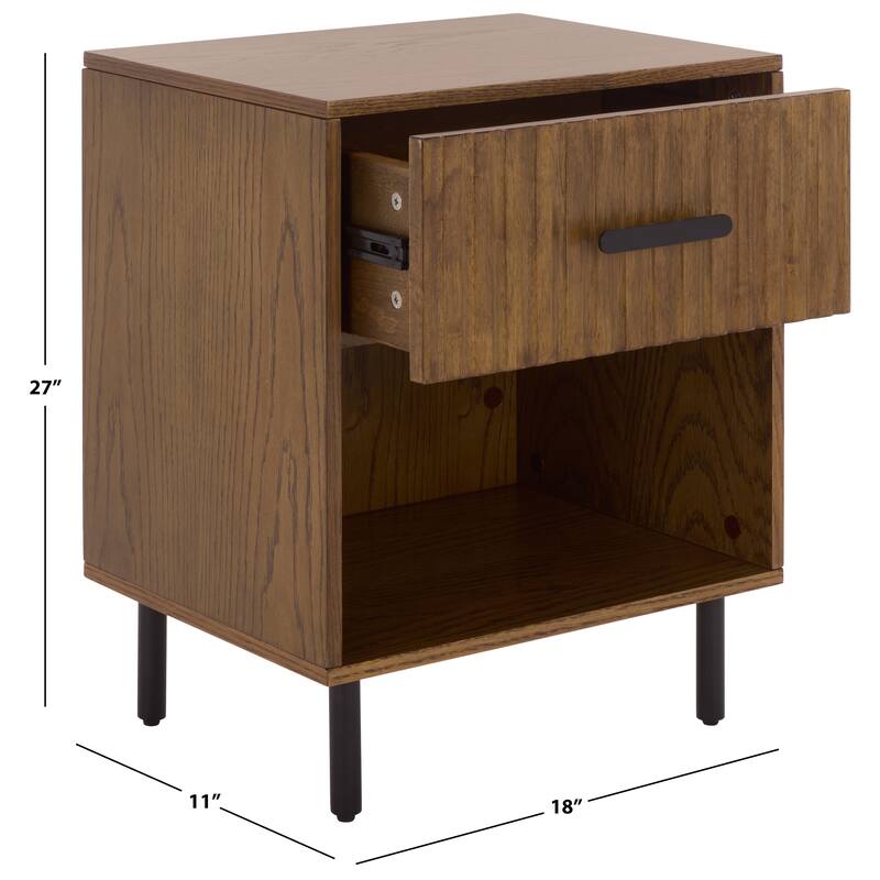 SEI Furniture Amelin 1-Drawer 1-Shelf Nightstand