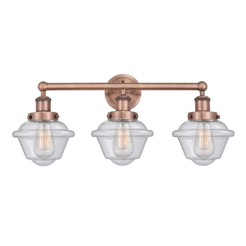 Innovations Lighting 616-3W-10-25 Oxford Vanity Oxford 3 Light 25" - Antique Copper / Seedy