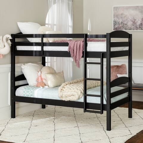 Middlebrook Solid Wood Twin Convertible Bunk Bed - Black