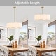 preview thumbnail 8 of 9, GetLedel 24" 5-Light Modern Pleated Drum Chandelier