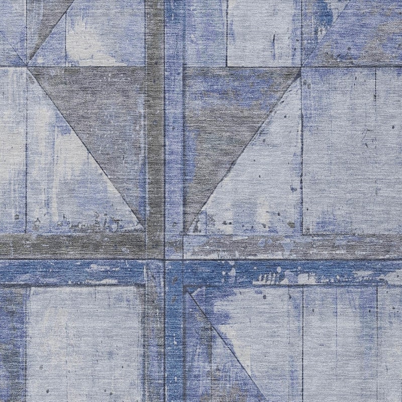 HomeRoots Geometric Transitional Rectangle Outdoor Rug