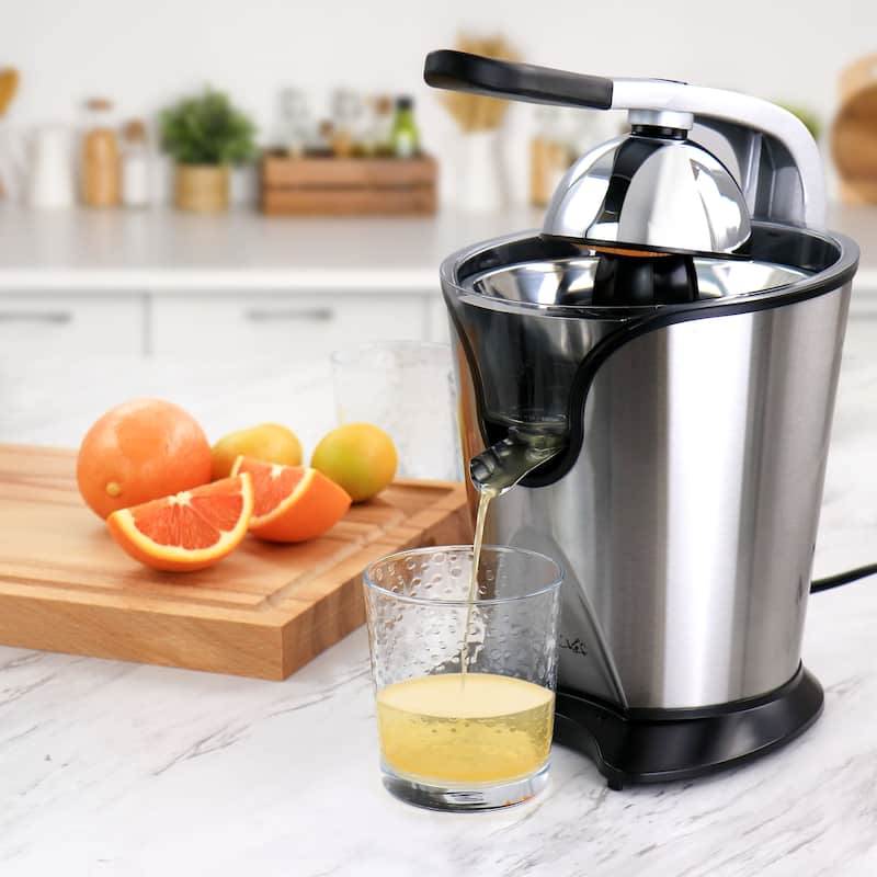 MegaChef Stainless Steel Electric Citrus Juicer - Compact