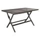 preview thumbnail 9 of 59, SAFAVIEH Outdoor Akita Folding Table with Umbrella Hole - 54.6" x 31.2" x 28.08"