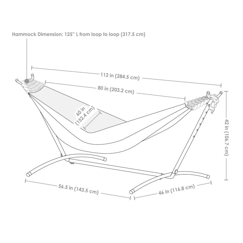 Sunnydaze Cotton Double Brazilian Hammock & Stand Combo - Choose Options