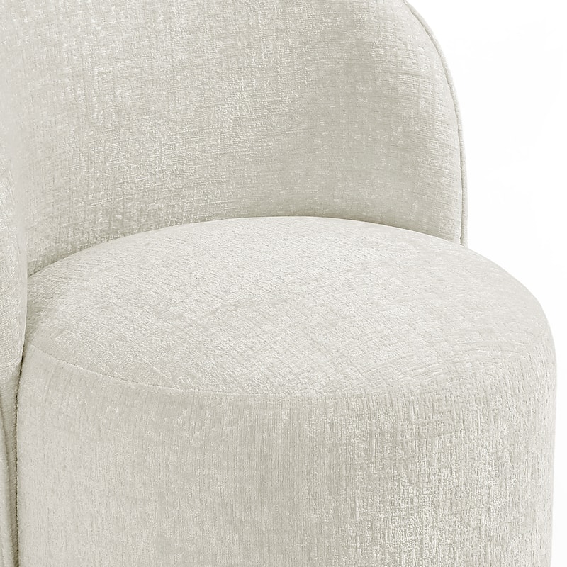 Modern Armless 360-Degree Swivel Dining Chair Barrel Chair