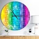 preview thumbnail 7 of 8, Designart 'Rainbow Effects Illustration' Oversized Modern Wall CLock 23 in. wide x 23 in. high