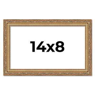14x8 Frame Red Solid Wood Picture Frame Width 1.75 Inches | Interior Frame Depth 1 13/16 Inches