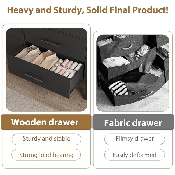 Garvee 7 Dresser for Bedroom, Freestanding 52 in Wide Drawer