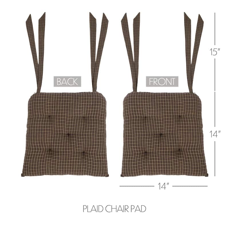 Kettle Grove Plaid Chair Pad